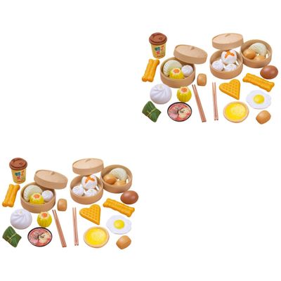 TOYANDONA 58 Pcs Sets Steamed Buns Cooking Toy Kid Kitchen Toy Child Safe Abs Educational Playset