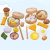 TOYANDONA 29Pcs Toddler Cooking Toys Kitchen Playset with Dim Sum Steamer Pretend Play Food Accessories for Kids Ages 3 Parent-Child Interaction view 4