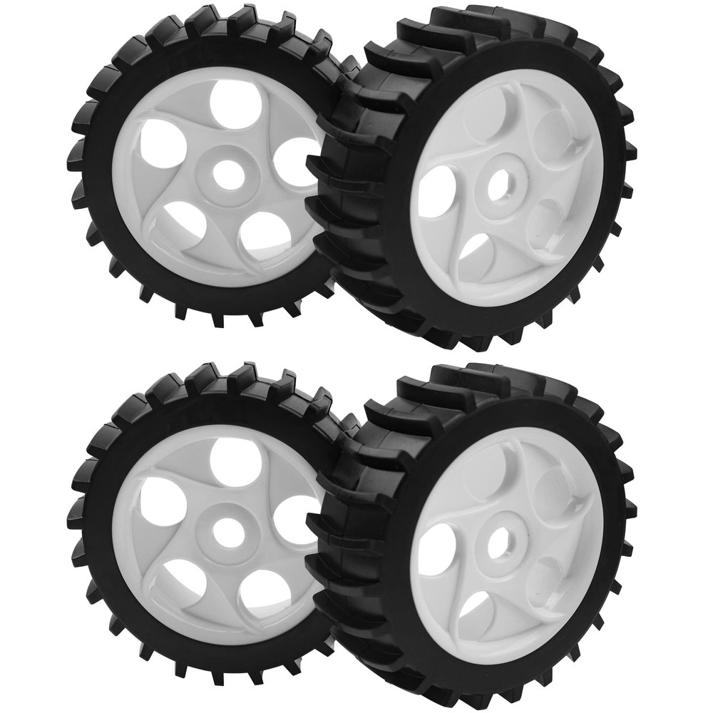 HIRCQOO 1/8 RC Off Road Buggy Snow Sand Paddle Tires &Plastic Wheel Rims 17mm Hex Compatible with HSP Redcat Arrma Losi Traxxas HPI 1/8 Scale Baja Off Road Buggy (White)