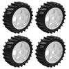 HIRCQOO 1/8 RC Off Road Buggy Snow Sand Paddle Tires &Plastic Wheel Rims 17mm Hex Compatible with HSP Redcat Arrma Losi Traxxas HPI 1/8 Scale Baja Off Road Buggy (White) view 4