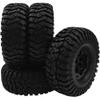 HIRCQOO 8-Hole 1.9" Rubber Tires Inflatable OD112mm & 12mm Hex Hub Plastic Beadlock Wheel Rims Compatible with 1/10 Axial SCX10 Tamiya CC01 TF2 RC Off-Road Crawler Car view 4
