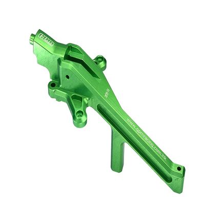 GPM Upgrades Aluminum 7075-T6 Front Chassis Brace for 1/8 4WD Sledge Monster Truck (95076-4) RC Cars (Green)