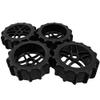 HIRCQOO 1/8 RC Off Road Buggy Snow Sand Paddle Tires &Plastic Wheel Rims 17mm Hex Hub Compatible with HSP Redcat Arrma Typhon 6S Losi Traxxas HPI 1/8 Scale Baja Buggy view 4