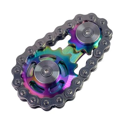 ILYMB Chain Gear Fidget Spinner, Metal Sprocket Chain Fidget Toy, Stress Anxiety Relief Fidget Toy, Bike Chain Gears Novelty Toy,Metal EDC for Anxiety Relieve Boredom ADHD Autism(Colorful)