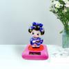 Japanese Dancer Blue Solar Car Bobblehead Toy Decoration 7325-5 view 2