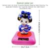 Japanese Dancer Blue Solar Car Bobblehead Toy Decoration 7325-5 view 4
