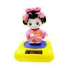 Japanese Dancer Pink Solar Car Bobblehead Toy Decoration 7325-6 view 1