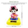 Japanese Dancer Pink Solar Car Bobblehead Toy Decoration 7325-6 view 2