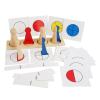 predolo Wooden Math Fractions People Educational Toys Learning Toy for Children Kids Classroom Material view 2