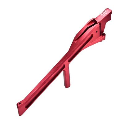GPM Upgrades Aluminum 7075-T6 Rear Chassis Brace for 1/8 4WD Sledge Monster Truck (95076-4) RC Cars (red)