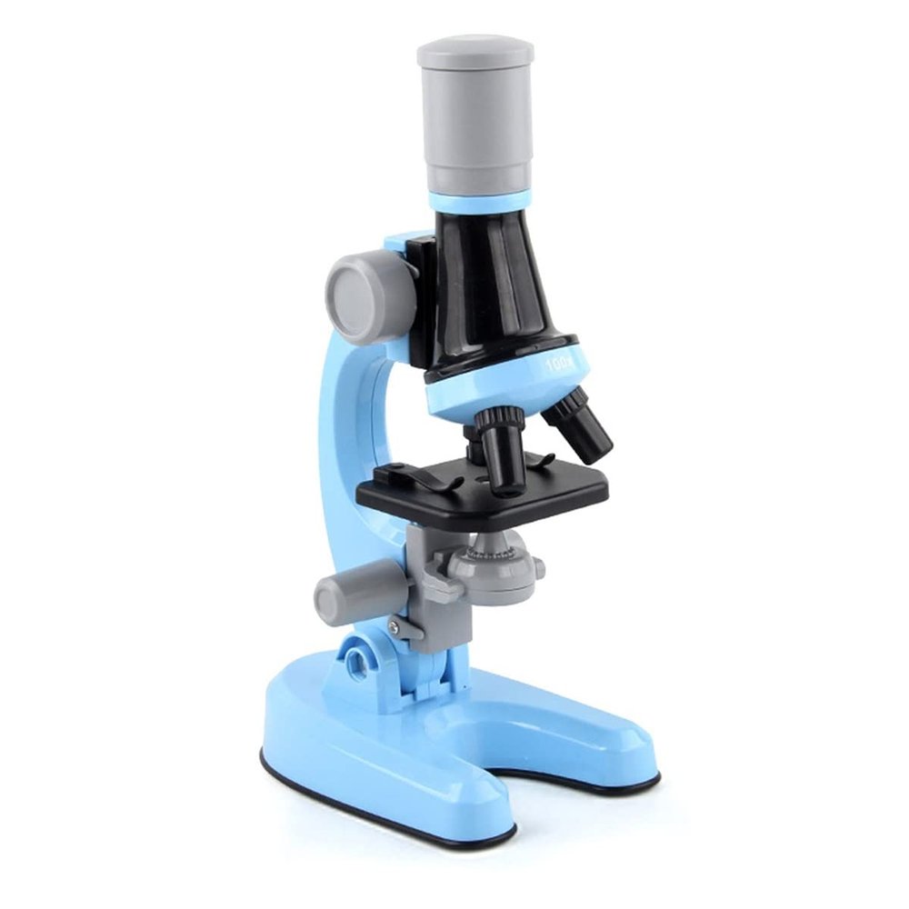 BAHCCE Lab Microscope Slides Children Biological Microscope Microscope Kit 100X-400X-1200X for Kids Microscope Parts (Color : Blue)