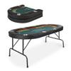 LUCKYERMORE Poker Table, 71' 8 Players, Folding, Casino Poker Table, Texas Holdem, 8 Cup Holders & Padded Rails view 1