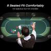 LUCKYERMORE Poker Table, 71' 8 Players, Folding, Casino Poker Table, Texas Holdem, 8 Cup Holders & Padded Rails view 2