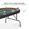 LUCKYERMORE Poker Table, 71' 8 Players, Folding, Casino Poker Table, Texas Holdem, 8 Cup Holders & Padded Rails view 3
