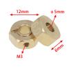 4Pcs 12mm 1/10 RC Car Brass Heavier Wheel Hex Hub Adapter for Axial SCX10 90046 view 4