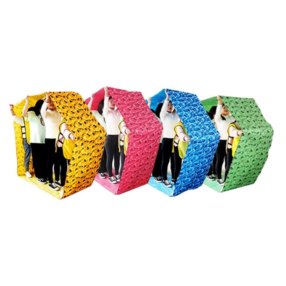4PCS Teamwork Games Playing Run Mat Indoor Outdoor Company School Club Group Learning Activities Group Building Games (Size : Kids-8M//26FT)