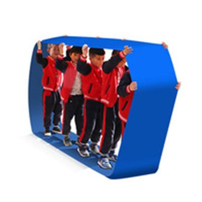 1PCS Teamwork Games Playing Run Mat Indoor Outdoor Field Day Group Building Group Learning Activity Game for 2-18 People (Color : Blue, Size : Kids-4M/13FT)