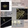 Knana 2Pcs Tarot Card Cloth - Velvet Altar Tarot Cloth with Holder Bag, Golden Bee Pattern - 19.68 x 19.68 inches - Black view 2