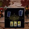 Knana 2Pcs Tarot Card Cloth - Velvet Altar Tarot Cloth with Holder Bag, Golden Bee Pattern - 19.68 x 19.68 inches - Black view 4