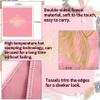Knana Tarot Card Cloth & Holder - Velvet Altar Tarot Cloth, 19.68 by 19.68 inches - Pink, Golden Bee Pattern view 2