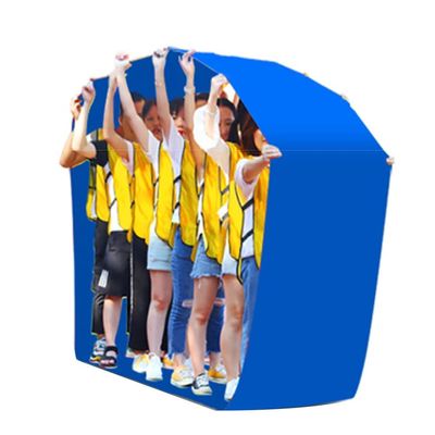 Teamwork Game Play Running Mat, Kids Adult Group Competition Game Oxford Cloth Crawler, Field Day Carnival Fun Games (Color : Blue, Size : Kids-8M//26FT)