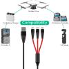 Charger for DJI Mini 4 Pro, Mini 3 Pro, Mavic 3, Air 2S, Avata Drone, 3-in-1 3A Fast Charging Cable USB C Cord with Adapter for DJI FPV Remote Controller Motion Controller Battery Accessories, 4ft view 2