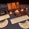 Tarot Card Holder, Stand Wooden Tarot Card Display Stand Divination Tarot Reading Accessories Tarot Board Altar Stand for Display Daily Affirmation Cards Witchy Room Decor,A view 2