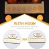 Jayiaine Wooden Tarot Card Stand Holder 2 Set, Moon Phase Tarot Card Altar Stand Moon Shape and Card Holder for Witch Divination Tools Tarot Reading Accessories,1 view 2