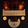 Jayiaine Wooden Tarot Card Stand Holder 2 Set, Moon Phase Tarot Card Altar Stand Moon Shape and Card Holder for Witch Divination Tools Tarot Reading Accessories,1 view 4