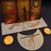 Tarot Card Holder, Stand Wooden Tarot Card Display Stand Divination Tarot Reading Accessories Tarot Board Altar Stand for Display Daily Affirmation Cards Witchy Room Decor,a view 2