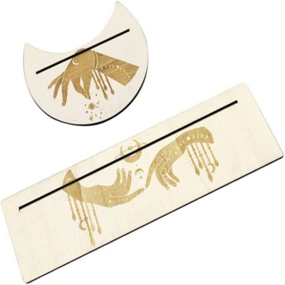 Tarot Card Holder, Stand Wooden Tarot Card Display Stand Divination Tarot Reading Accessories Tarot Board Altar Stand for Display Daily Affirmation Cards Witchy Room Decor,a