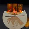Tarot Card Holder, Stand Wooden Tarot Card Display Stand Divination Tarot Reading Accessories Tarot Board Altar Stand for Display Daily Affirmation Cards Witchy Room Decor,a view 4