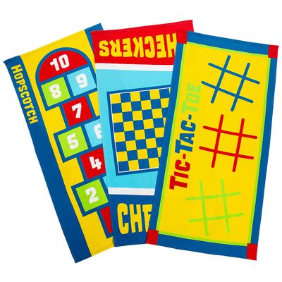 Fun Express Game Beach Towels 3 Pieces