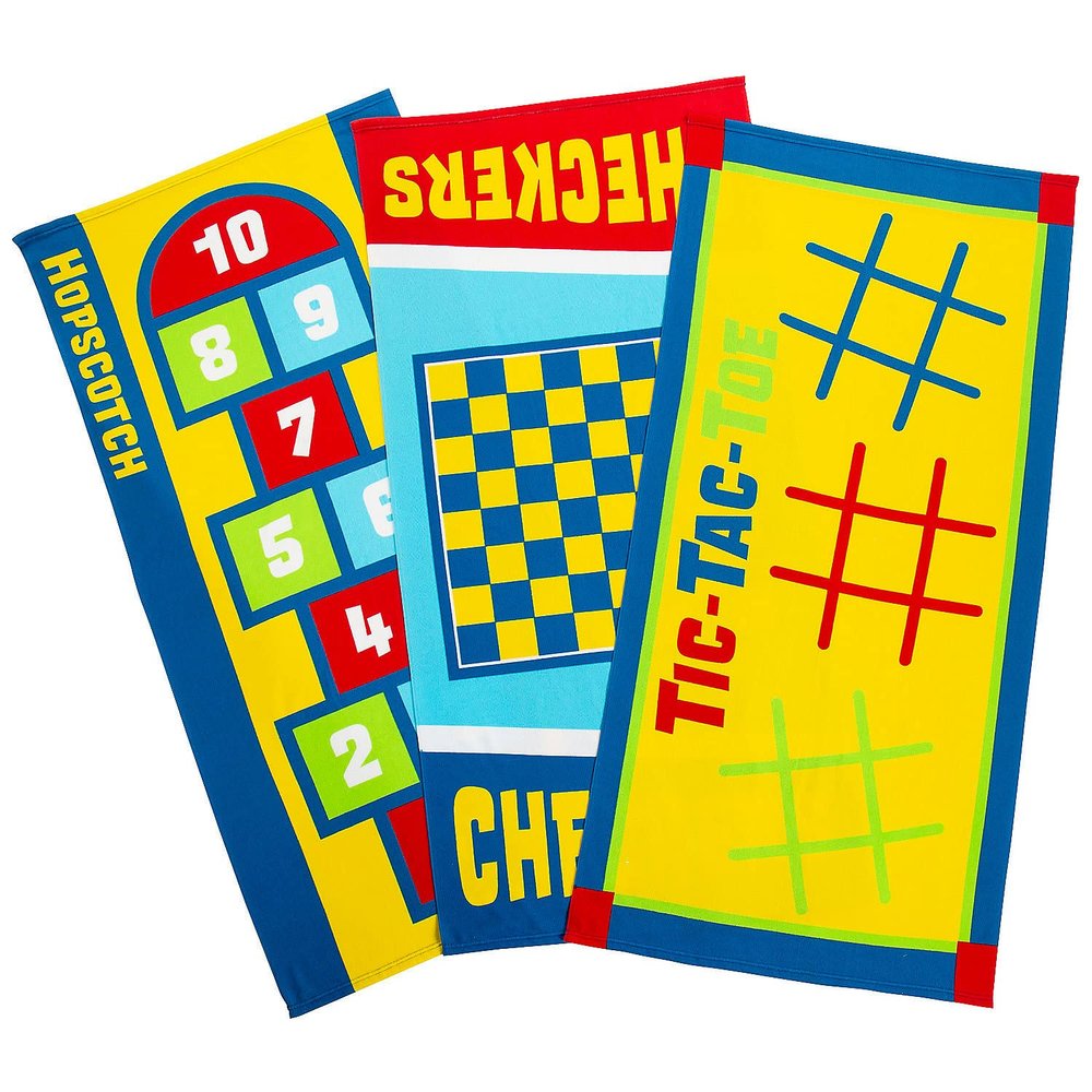 Fun Express Game Beach Towels 3 Pieces