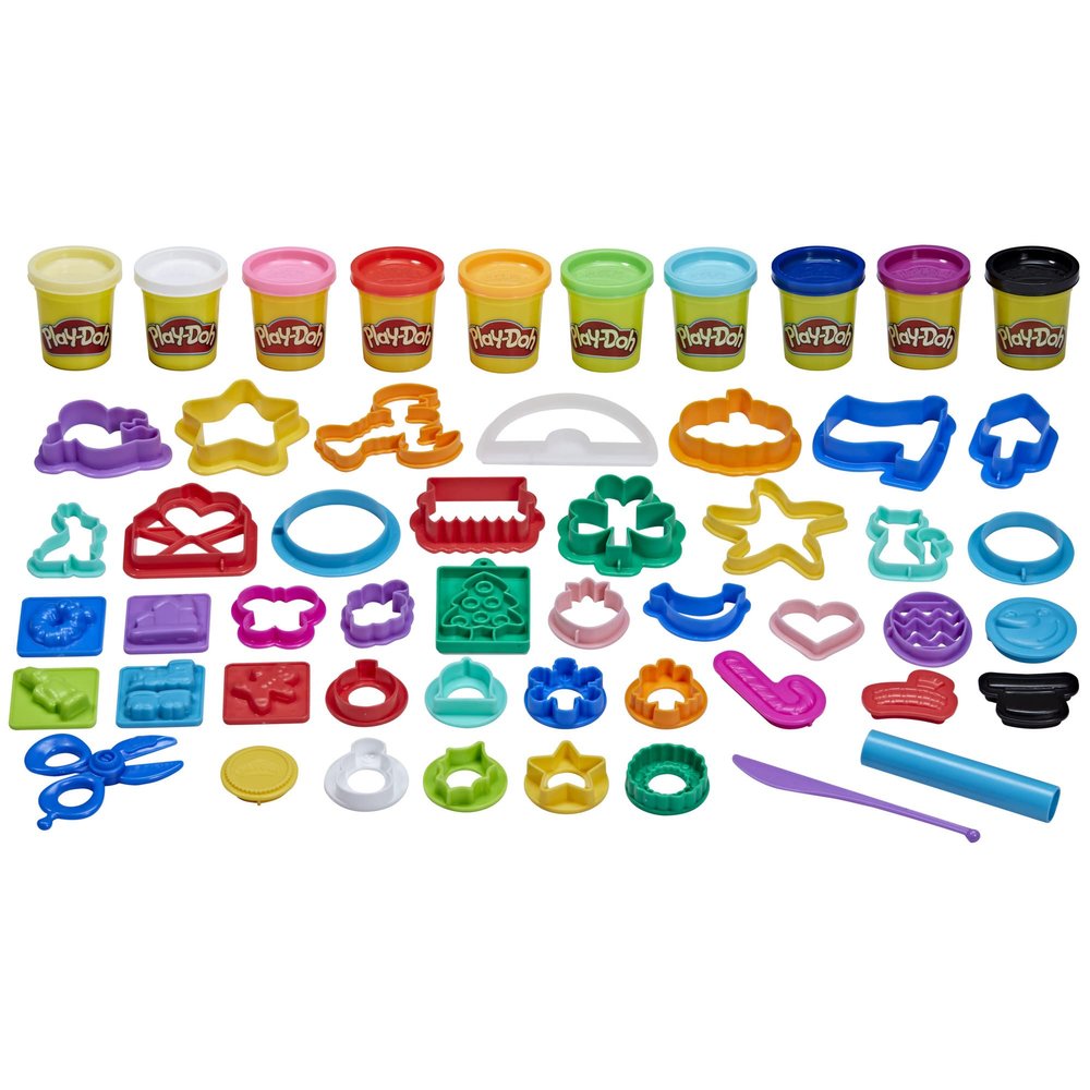 Play-Doh Holiday Set of Tools, 43 Accessories & 10 Modeling Compound Colors, Kids Toys, Holiday Arts and Crafts for Kids 3+ (Amazon Exclusive)