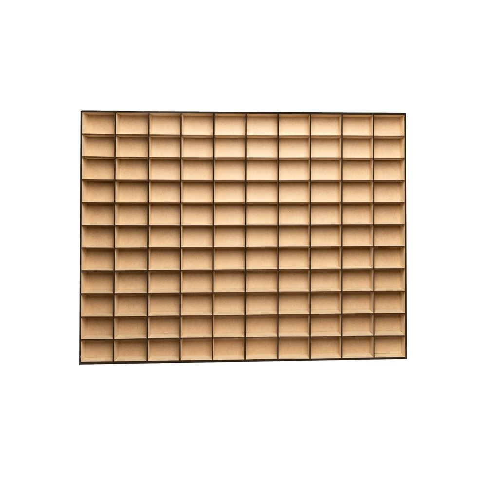 Alejandro Cortes 1:64 Scale Display Case for Diecast Cars | Wall-Mounted Organizer Shelf Classic MDF Design for 110 Mini Vehicles, Toy Cars & Figures