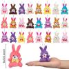 24 Pcs Filled Easter Eggs with Plush Bunny,Colorful Easter Eggs Prefilled with Plush Bunnies,Plush Animals Stuffed Toy for Kids Toddlers Easter Egg Hunt,Easter Basket Stuffers and Easter Party Favors view 2
