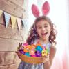 24 Pcs Filled Easter Eggs with Plush Bunny,Colorful Easter Eggs Prefilled with Plush Bunnies,Plush Animals Stuffed Toy for Kids Toddlers Easter Egg Hunt,Easter Basket Stuffers and Easter Party Favors view 3