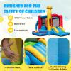 HONEY JOY Inflatable Bounce House with 735W Blower, Blow up Moon Bounce for Kids w/Slide, Giant Jumpy Area, Stakes, Carry Bag, Toddler Jumping Bouncy Castle for Backyard Playground view 4