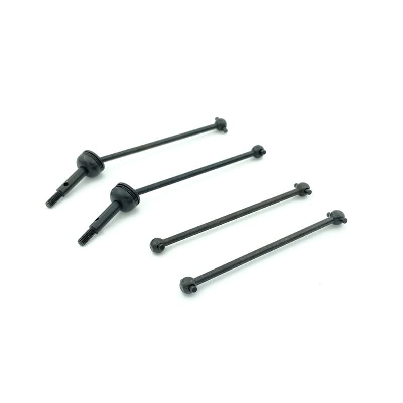 AAPIE 4Pcs Front CVD Universal Drive Shaft & Rear Dog Bone for Wltoys 144001 1/14 RC Drift Racing Car Parts Accessories (Color : Black)