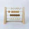 Menolana Montessori Wooden Abacus for Kids Math Multi Color Beads Math Learning for 3 4 5 Year Old, Yellow view 4