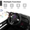 OLAKIDS Kids Ride On Truck, 12V Electric Vehicle Jeep Car with Remote Control, Toddlers Battery Powered Toy with 2 Speeds, Spring Suspension, Double Open Doors, LED Lights, Music, TF, USB, Mp3 (Black) view 4