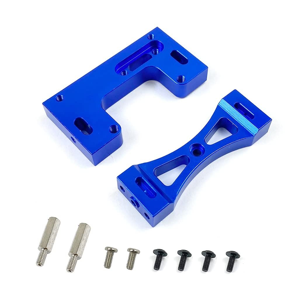 AAPIE Metal Steering Servo Fixed Mount Bracket for WPL 1/16 MN D90 99s RC Car Upgrade Parts Accessories (Color : Blue)
