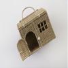 Rool Rattan House Shaped Basket Wicker Small Dollhouse Gift for Girls, Boho Toys, Mouse in a Box House, Little Girl Purse Clutch, Doll Carrier (Brown) view 1