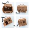 Rool Rattan House Shaped Basket Wicker Small Dollhouse Gift for Girls, Boho Toys, Mouse in a Box House, Little Girl Purse Clutch, Doll Carrier (Brown) view 2