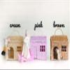 Rool Rattan House Shaped Basket Wicker Small Dollhouse Gift for Girls, Boho Toys, Mouse in a Box House, Little Girl Purse Clutch, Doll Carrier (Brown) view 3