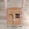 Rool Rattan House Shaped Basket Wicker Small Dollhouse Gift for Girls, Boho Toys, Mouse in a Box House, Little Girl Purse Clutch, Doll Carrier (Brown) view 4