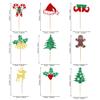24 Pack Christmas Tree Cupcake Toppers with Star Glitter Merry Christmas Theme Cake Decorations for New Year Holiday, Baby Showers & Kids' Birthday Parties view 2