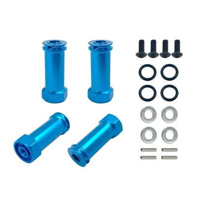 4Pcs 12mm Metal Wheel Hub Hex Adapter Long 30mm Extension Combiner Coupler for 1/10 Traxxas Slash 4X4 HQ727 RC Car Upgrades Part (Color : Sky Blue)