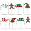 24 Pack Merry Christmas Cupcake Toppers Gender Reveal Cupcake Picks Christmas Tree Hat Gingerbread Man Cupcake Decorations He or She Baby Shower Christmas Cake Decoations Party Supplies view 2